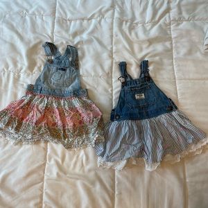 Set of two overall dresses